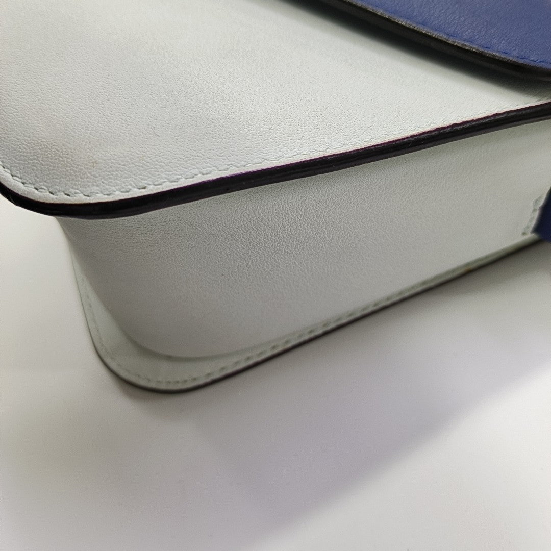 Calfskin Shoulder Bag Blue