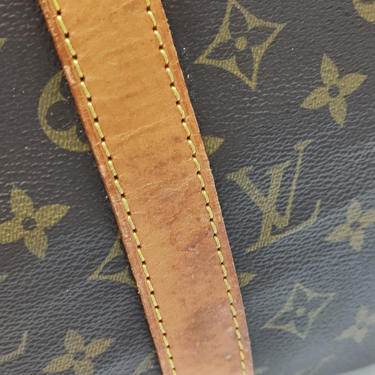 KEEPALL 50 Monogram Coated Canvas Brown