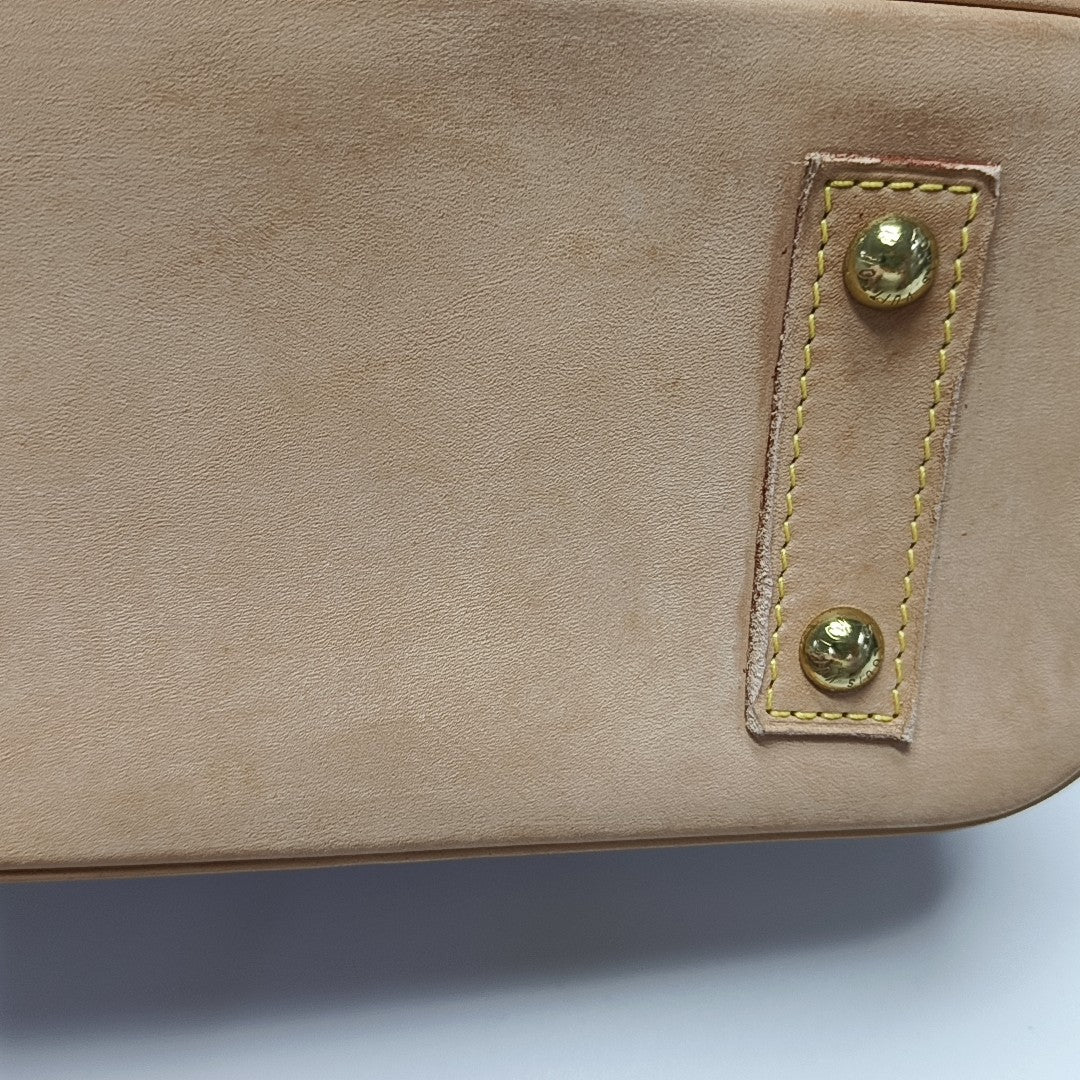 ALMA BB Monogram Coated Canvas Brown