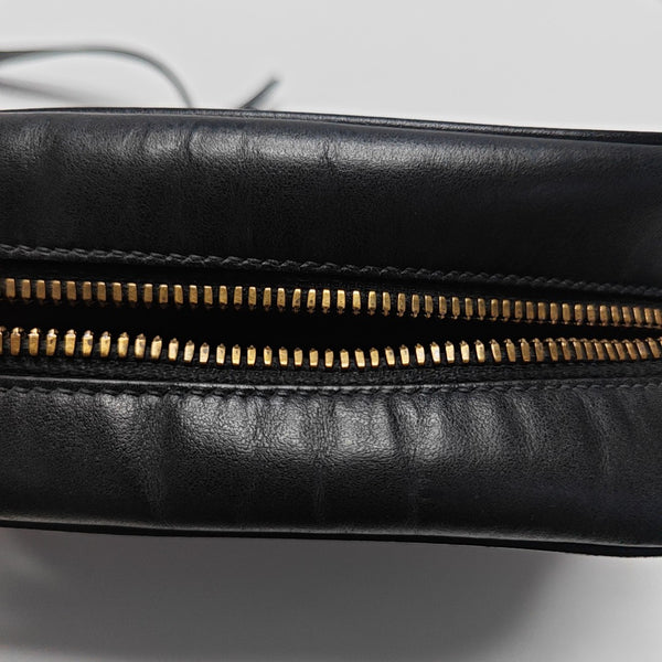 GG Marmont Small Quilted Calfskin Black