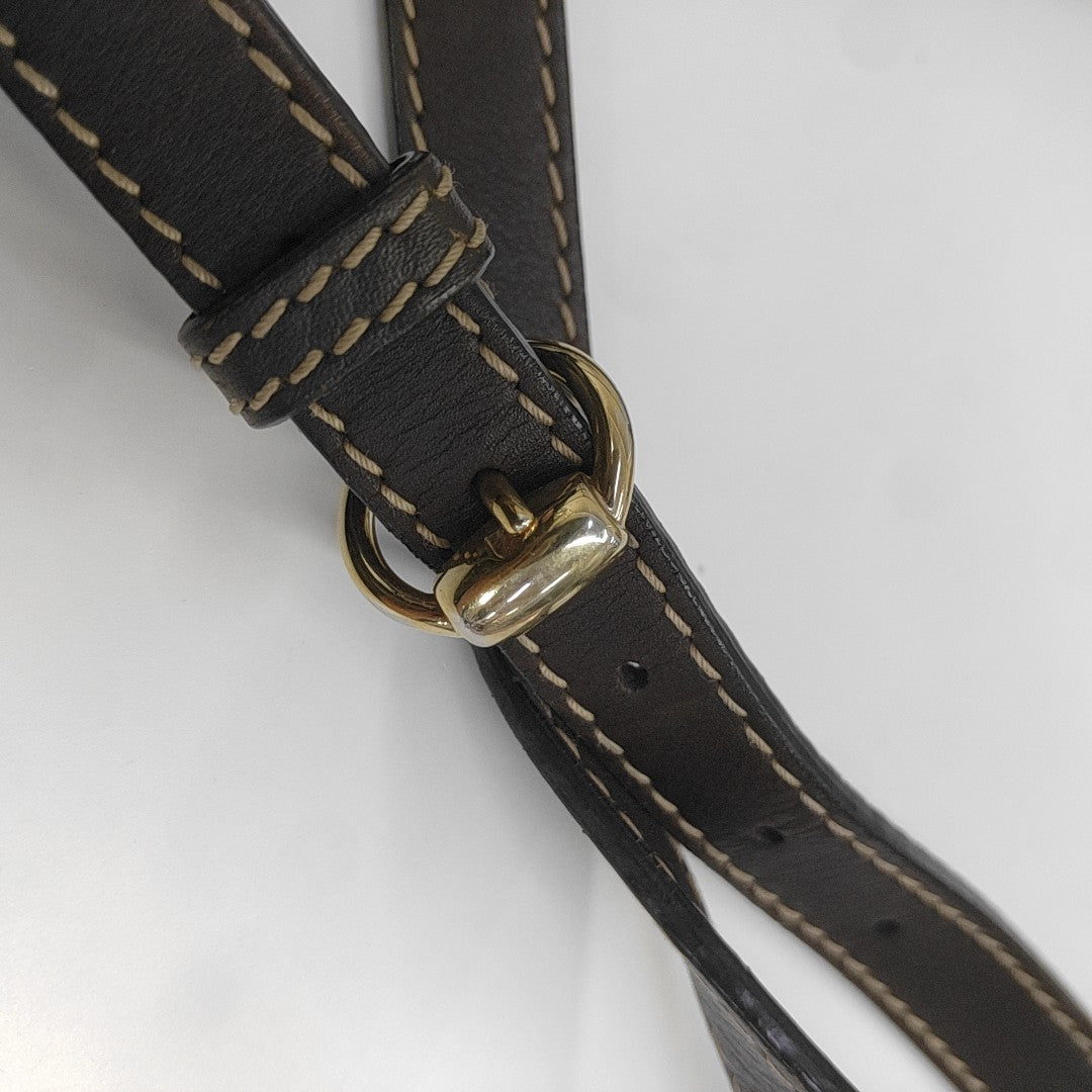 Monogram Canvas Shoulder Bag Beige