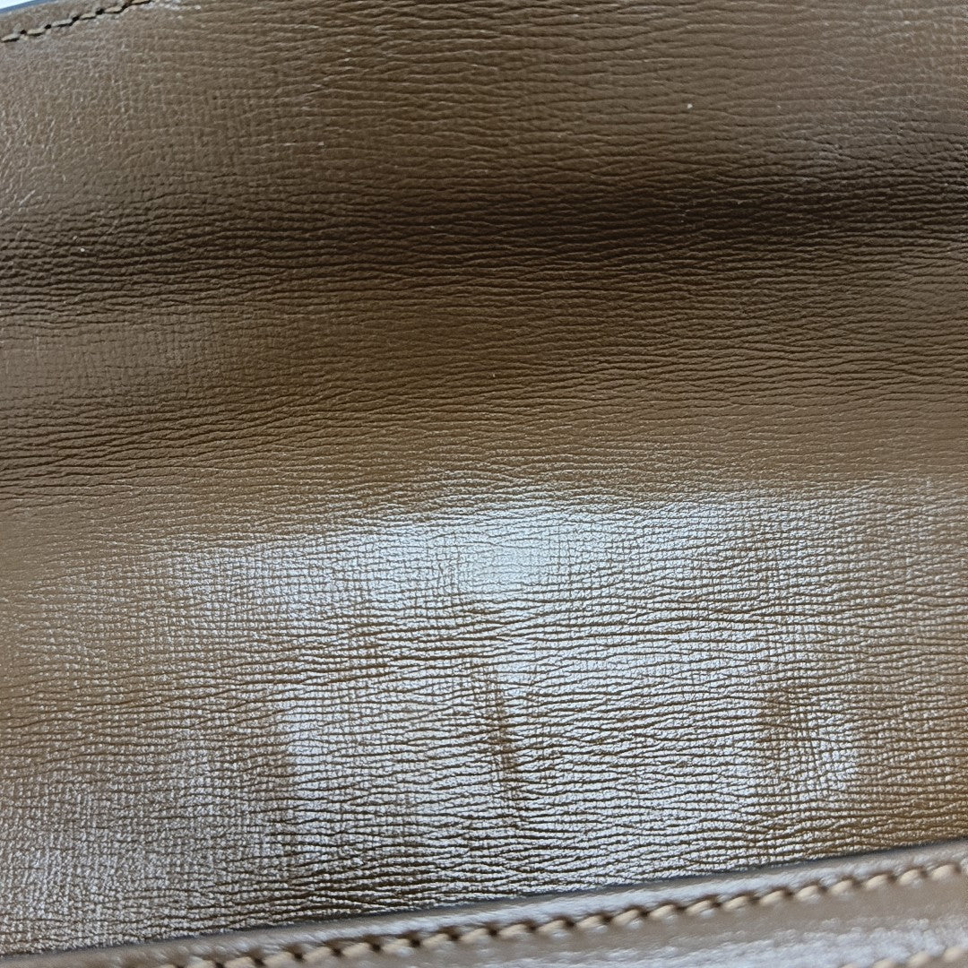 Horsebit 1955 Medium Monogram Coated Canvas Beige