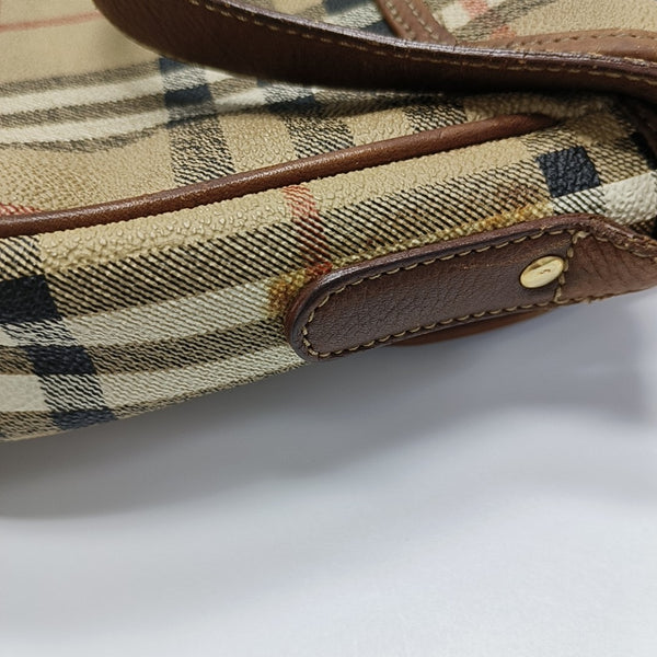 Coated Canvas Shoulder Bag Beige