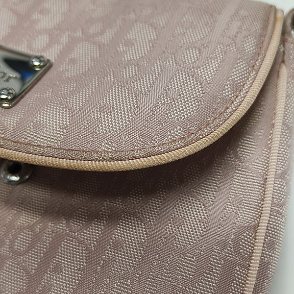 Fabric Crossbody Bag Pink