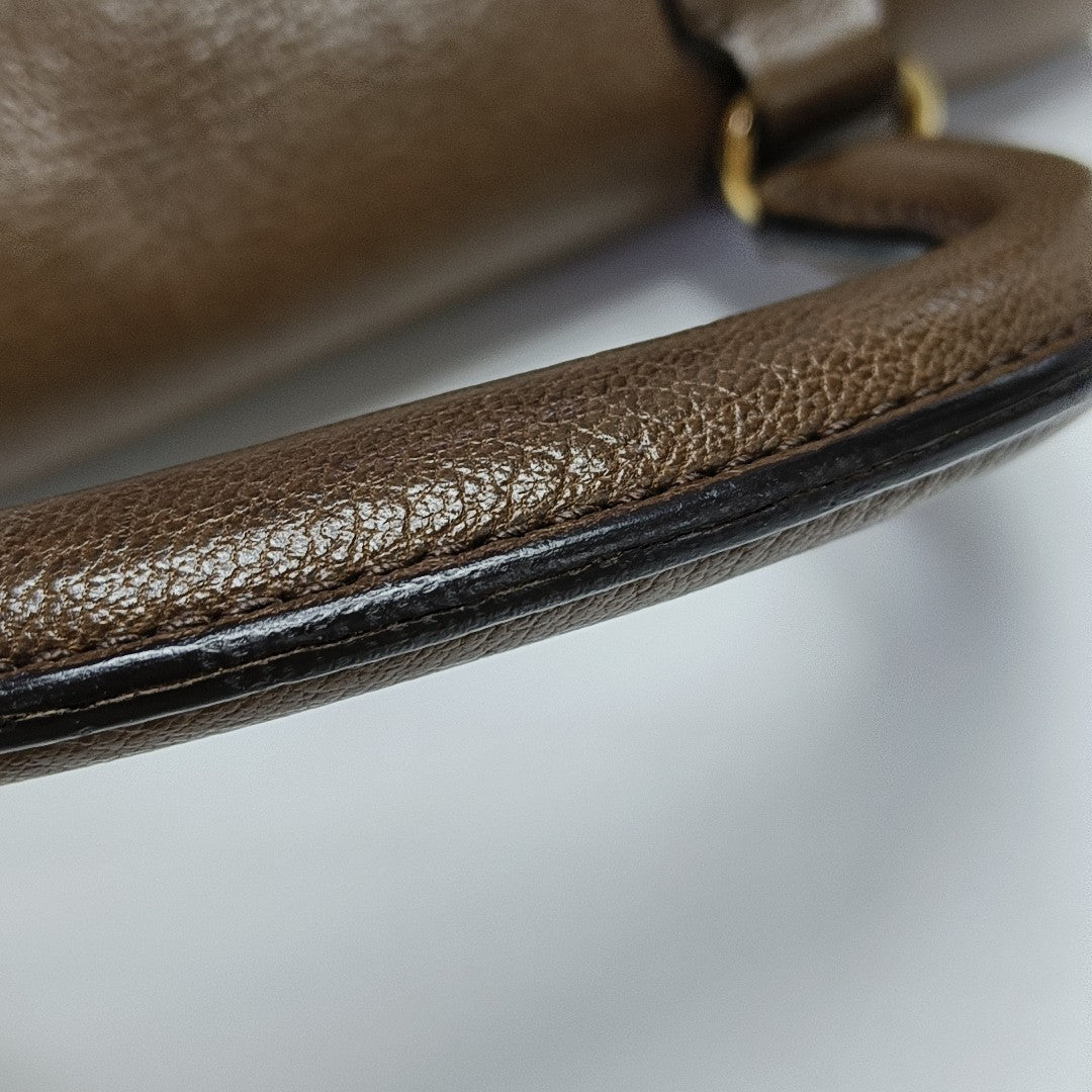 Calfskin Shoulder Bag Brown