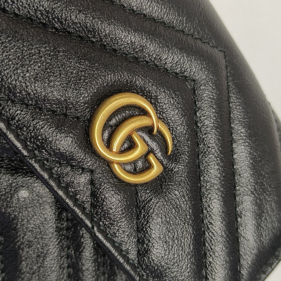 GG Marmont Mini Quilted Calfskin Black