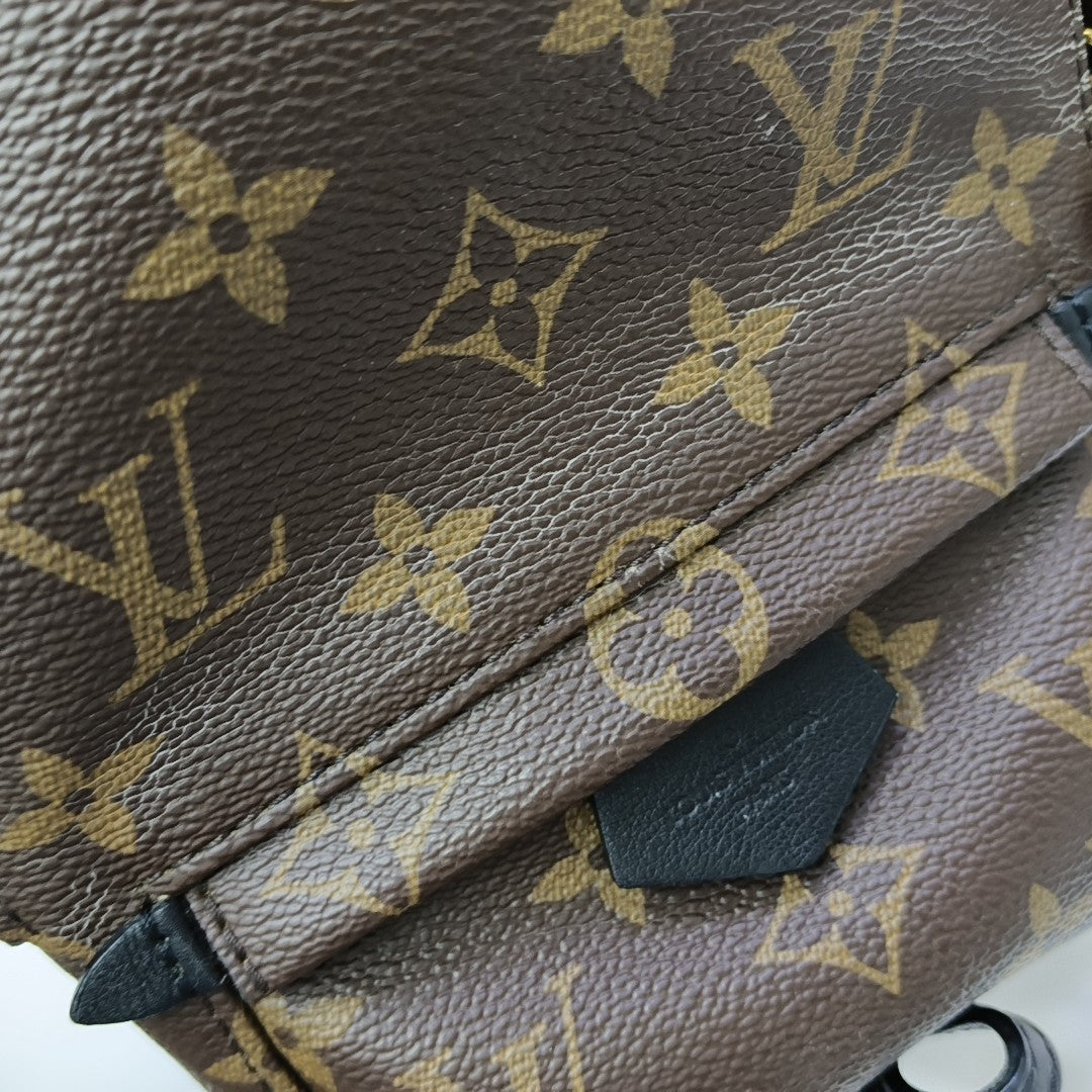 PALM SPRINGS Mini Monogram Coated Canvas Brown