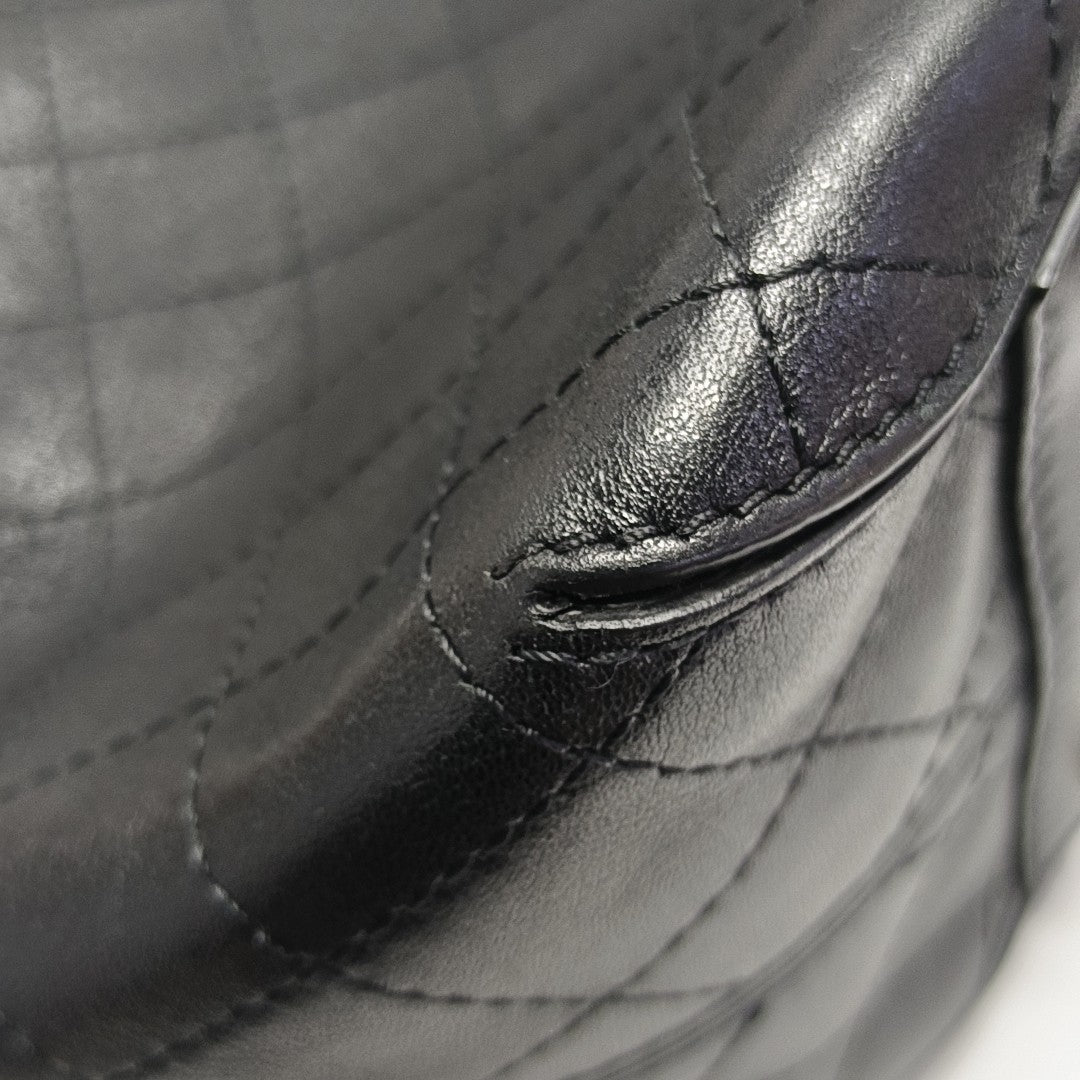 DRAWSTRING Quilted Calfskin Black