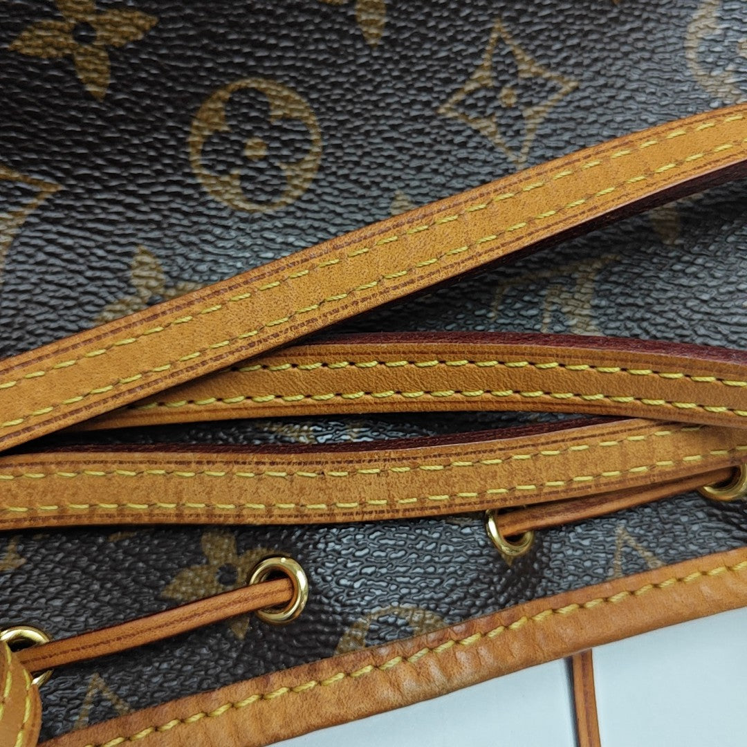 NÉONOÉ Nano Monogram Coated Canvas Brown