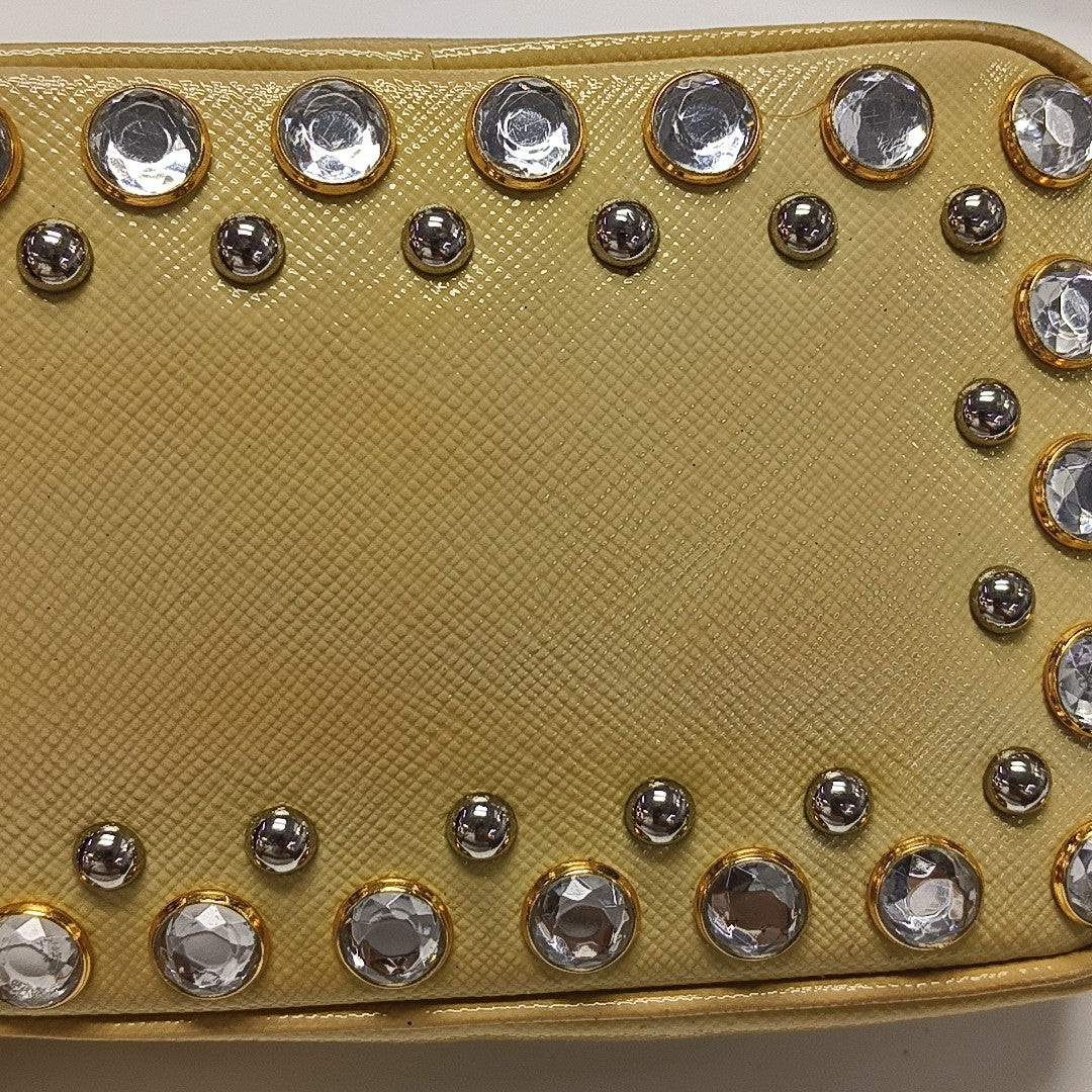 Vitello Phenix Camera Bag Saffiano Calfskin Yellow