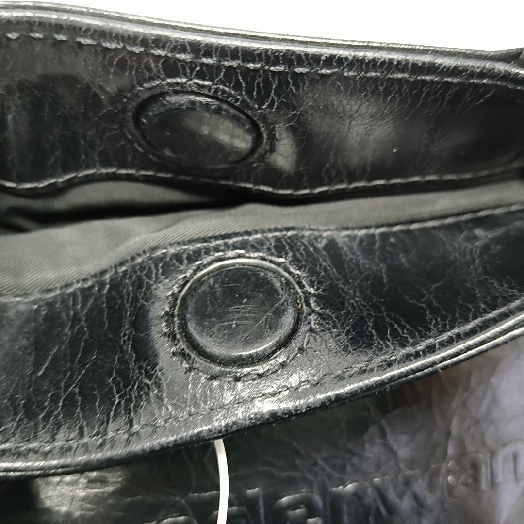 Calfskin Shoulder Bag Small Black
