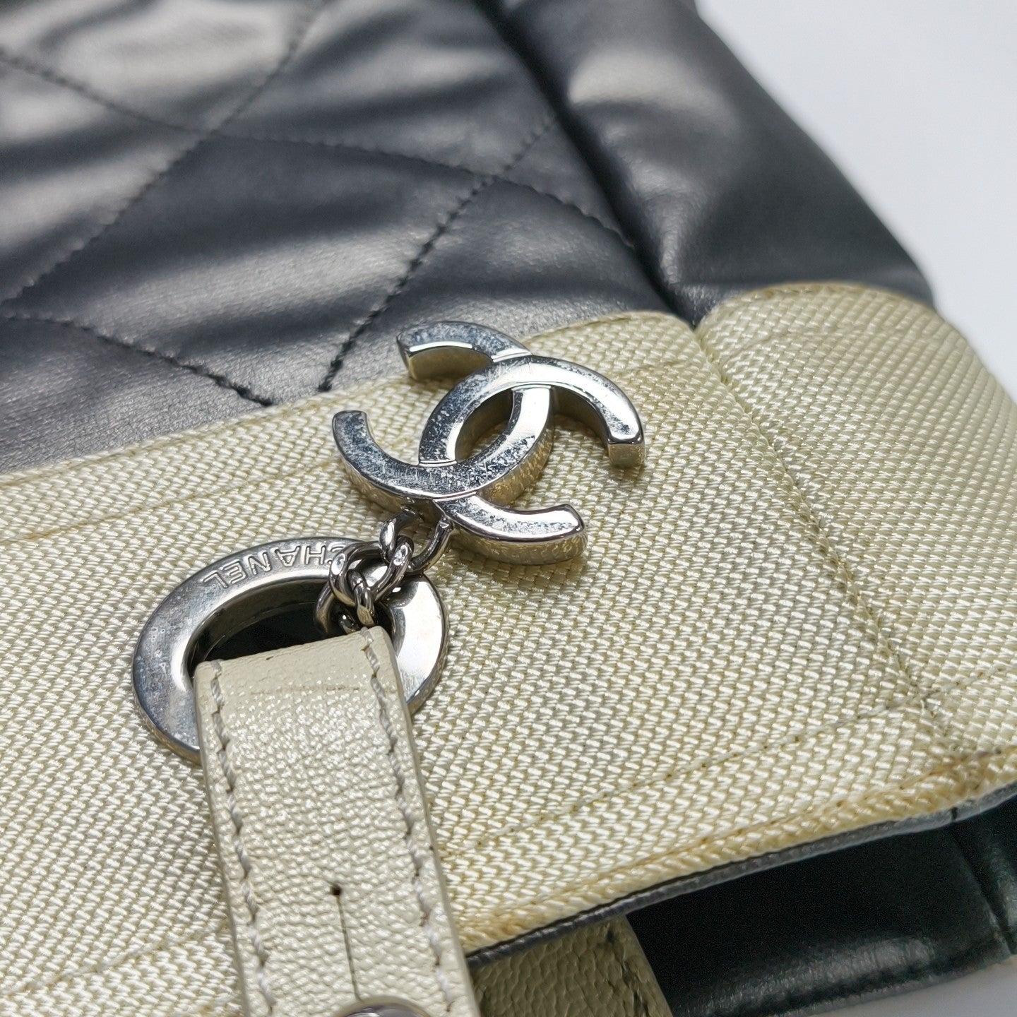 PARIS BIARRITZ Quilted Coated Canvas Gray