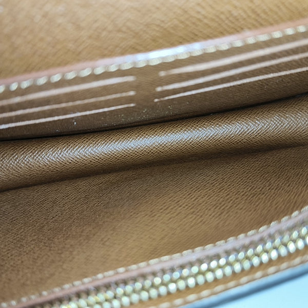 S LOCK Monogram Coated Canvas Brown