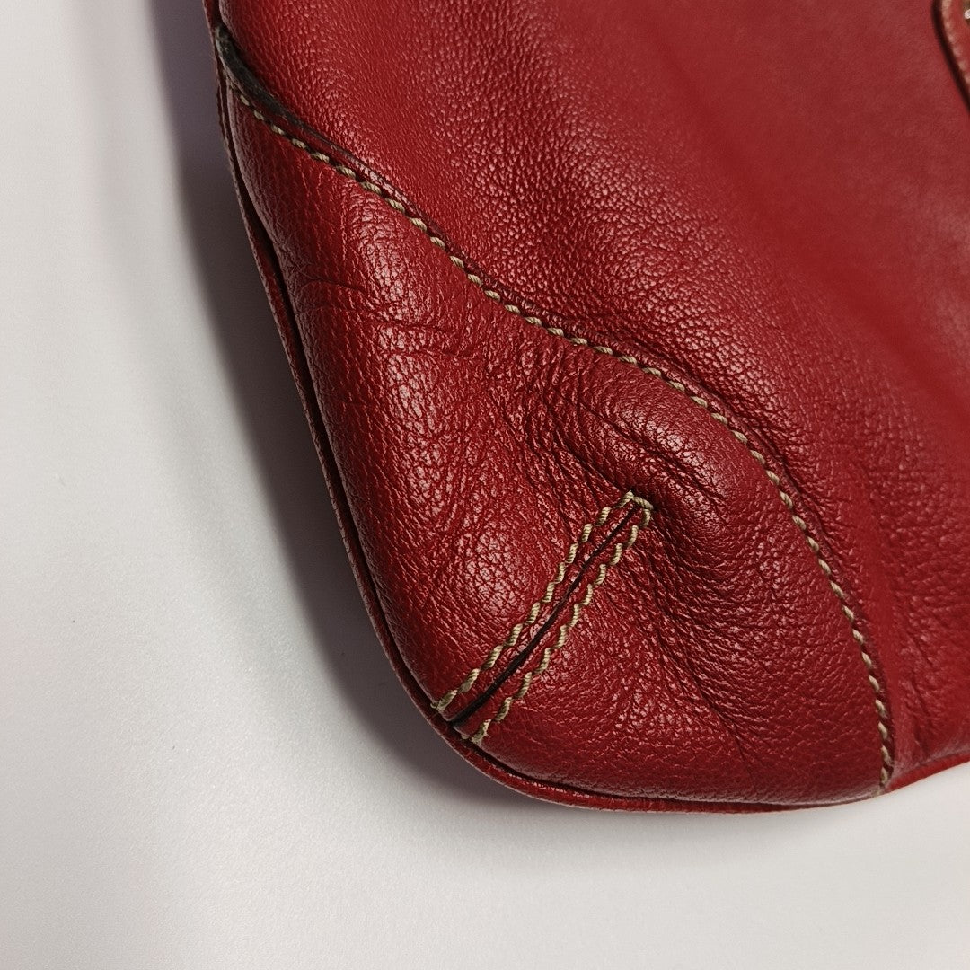 Calfskin Shoulder Bag Red