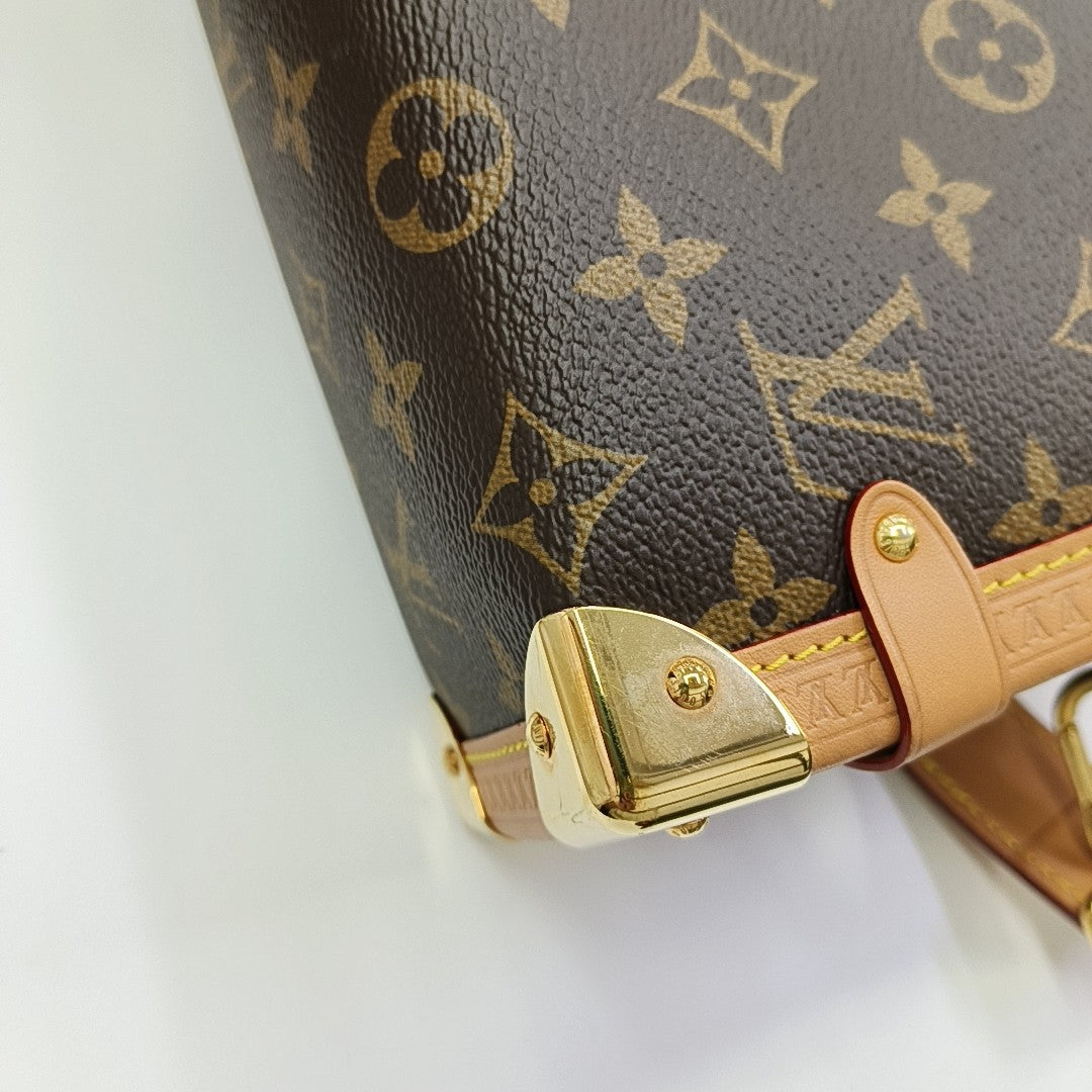 SIDE TRUNK MM Monogram Coated Canvas Brown