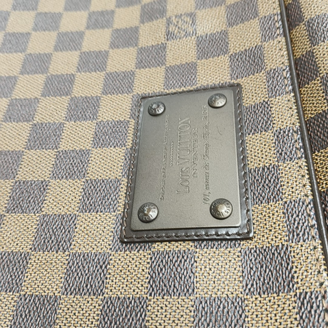 BROOKLYN Damier Ebene Coated Canvas Brown