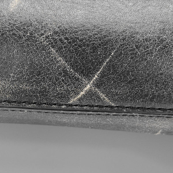 Leather Top Handle Bag Black