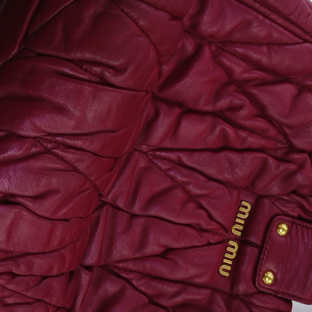 Quilted Lambskin Shoulder Bag Red