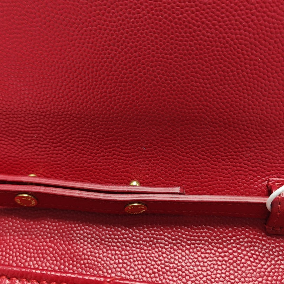 MONOGRAM Medium Chevron Calfskin Red