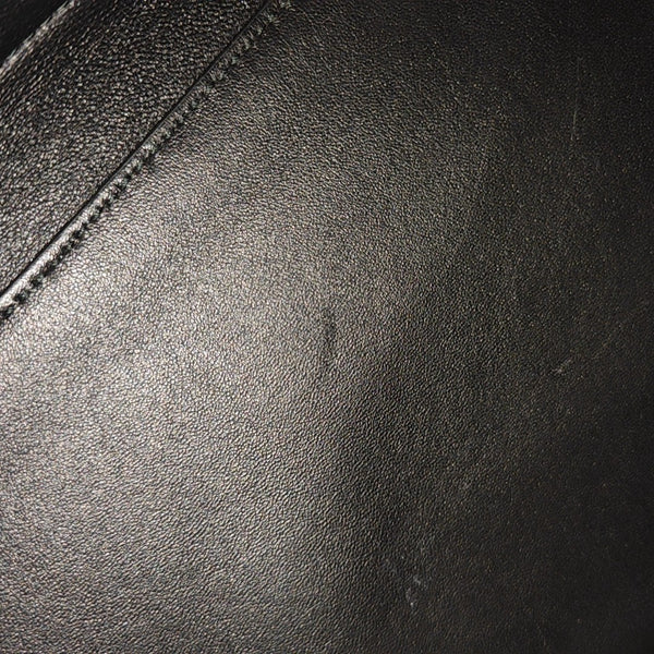 Calfskin Top Handle Bag Black