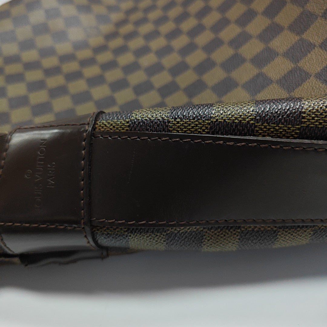BASTILLE Damier Ebene Coated Canvas Brown
