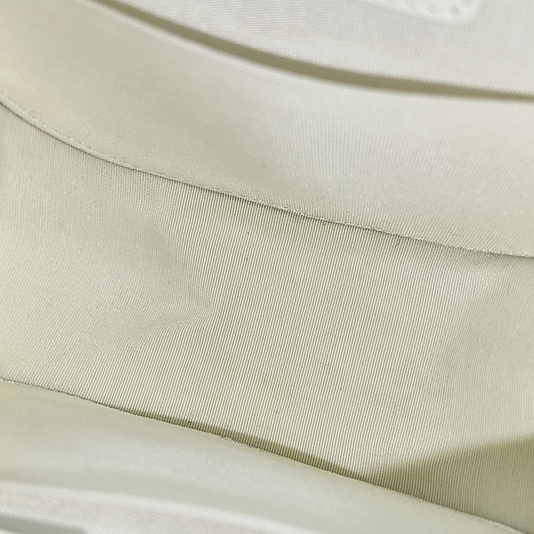 Quilted Grained Calfskin Shoulder Bag White
