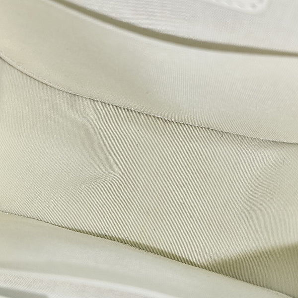 Quilted Grained Calfskin Shoulder Bag White