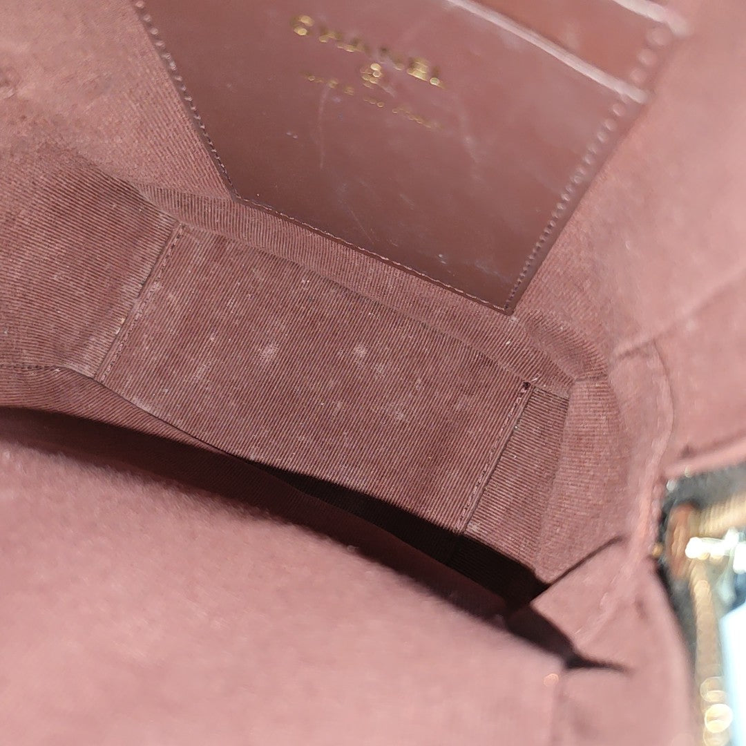 Quilted Grained Calfskin Backpack Mini Black
