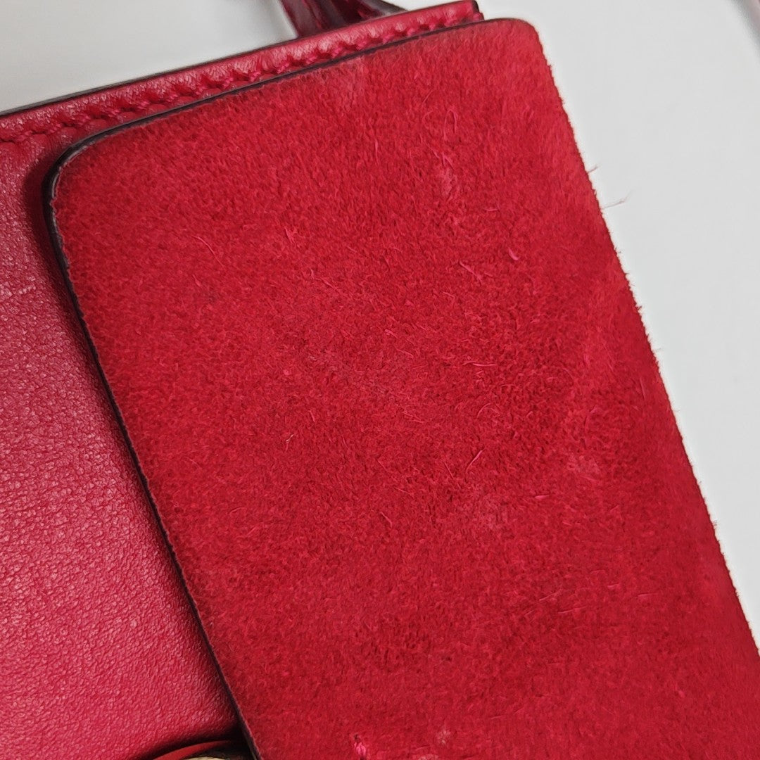 Faye Mini Calfskin Red