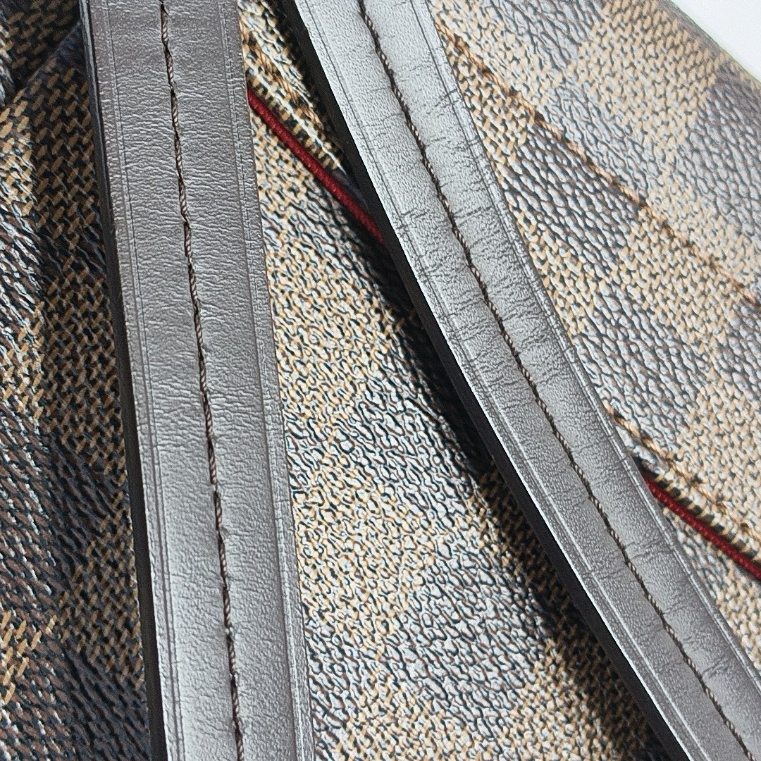 CROISETTE Damier Ebene Coated Canvas Brown