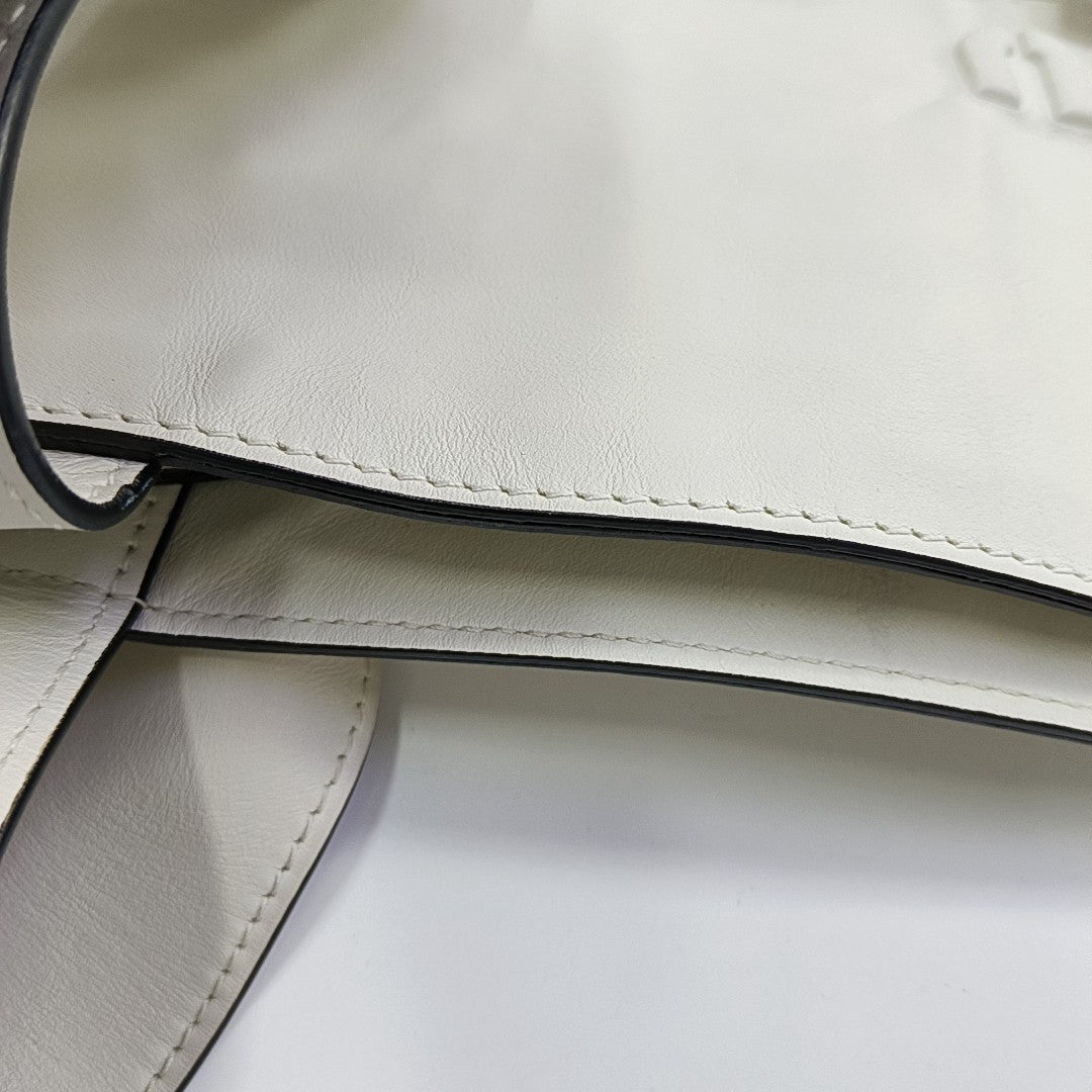 Calfskin Shoulder Bag White