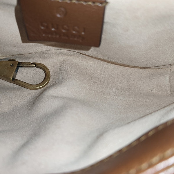 GG Marmont Mini Quilted Calfskin Brown