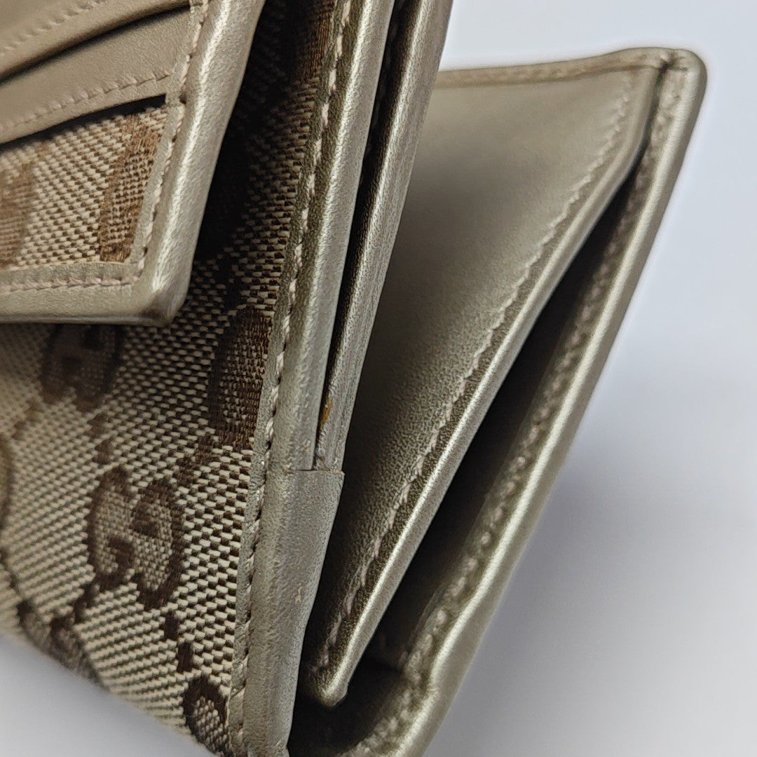 Monogram Fabric Wallet Beige