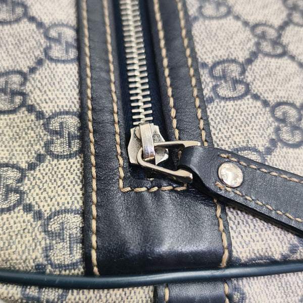 Monogram Coated Canvas Shoulder Bag Blue