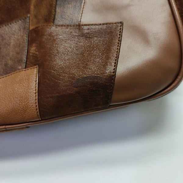 Calfskin Top Handle Bag Brown