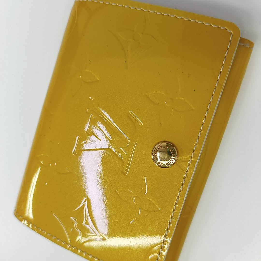 Monogram Patent Leather Wallet Yellow