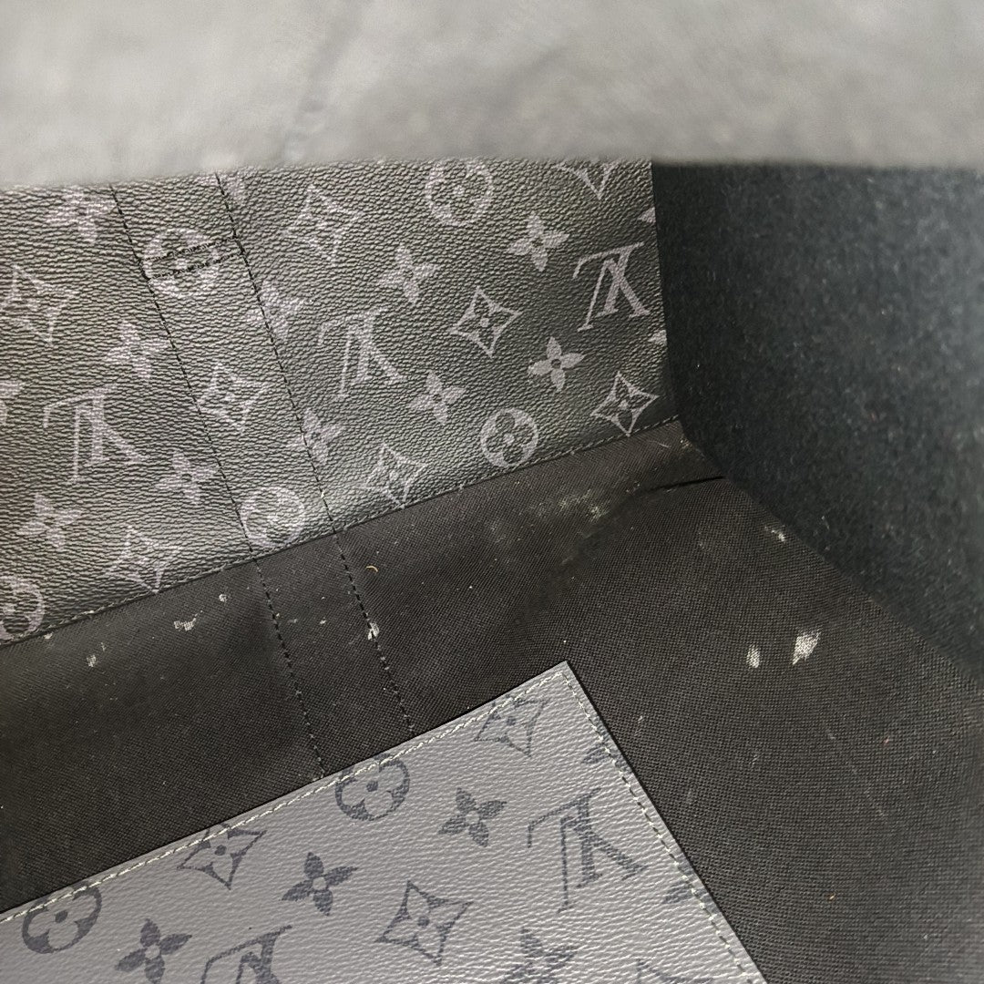 NEW CABAS ZIPPE GM Monogram Coated Canvas Gray
