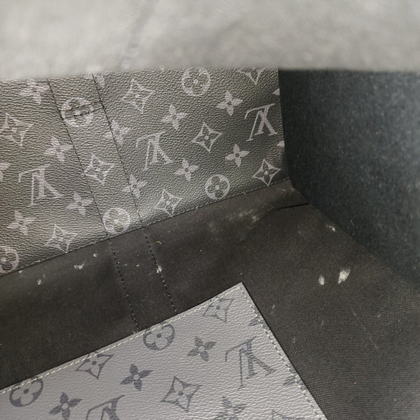 NEW CABAS ZIPPE GM Monogram Coated Canvas Gray