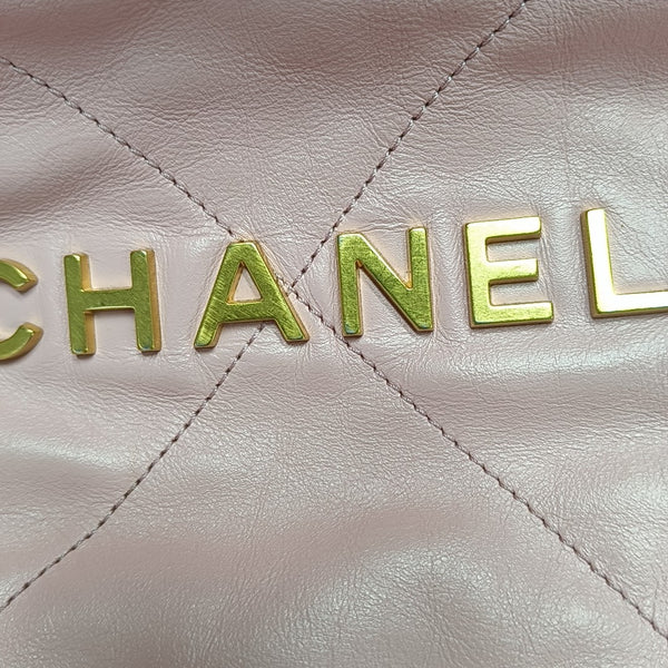 CHANEL 22 Small Quilted Calfskin Pink