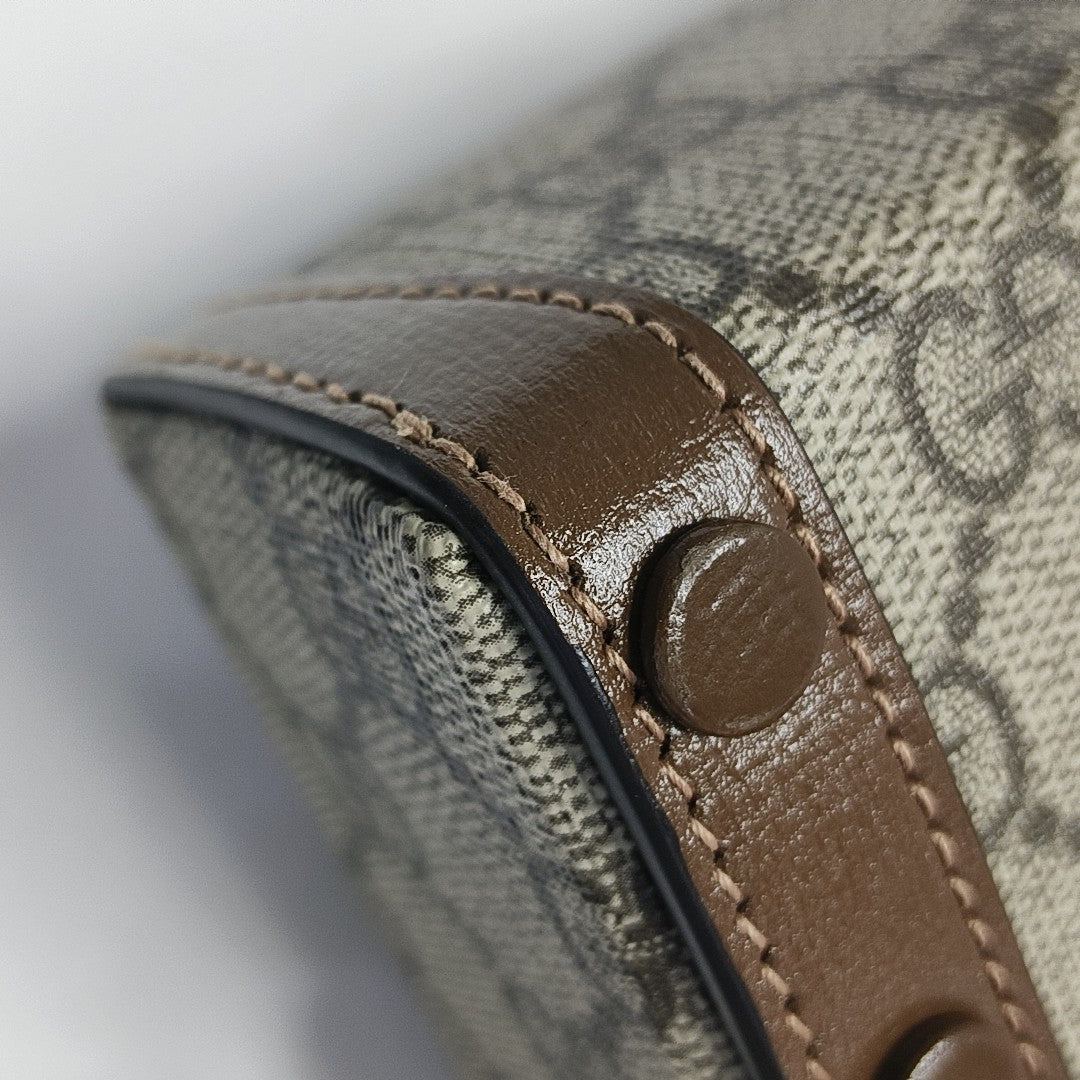 Horsebit 1955 Mini Monogram Coated Canvas Beige