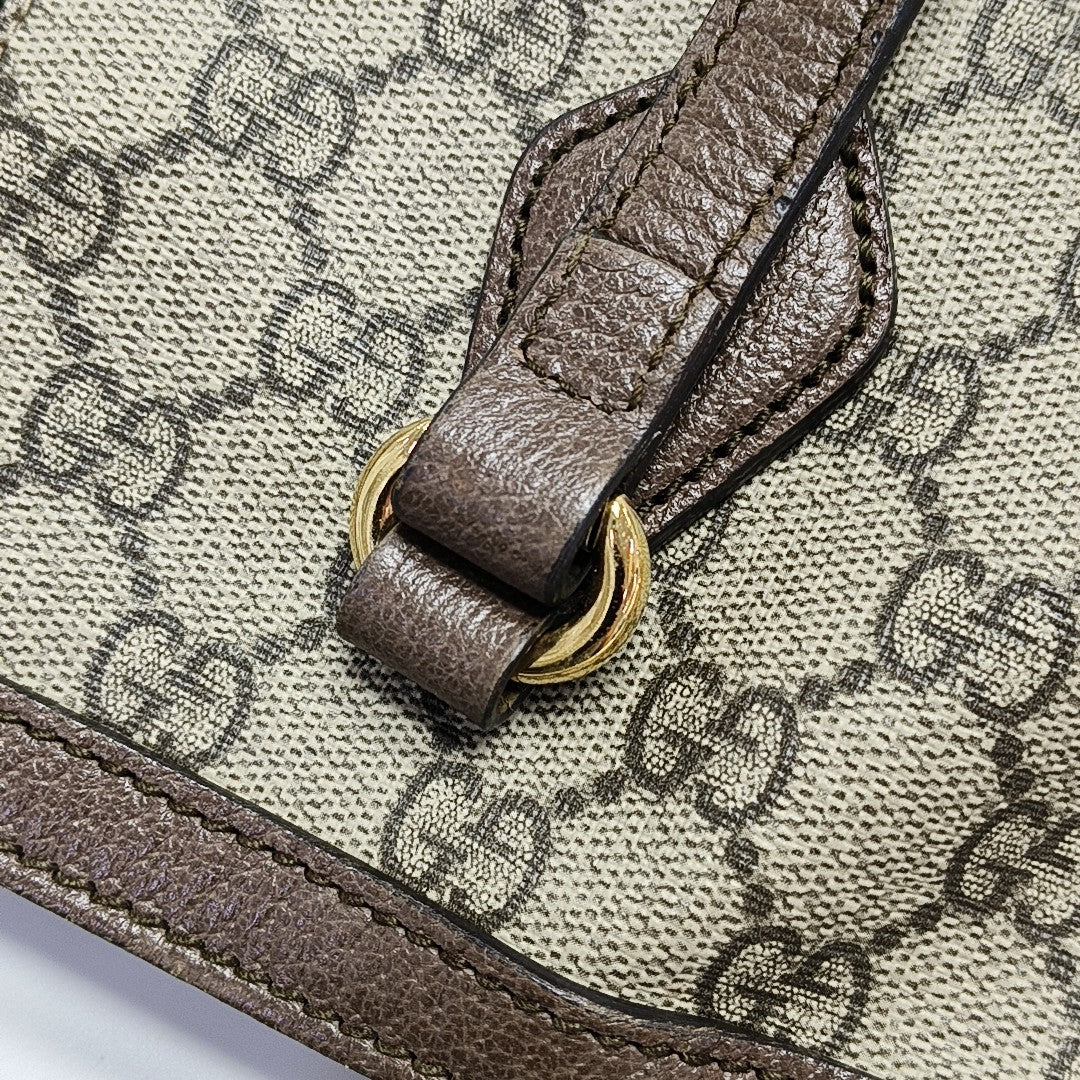 Monogram Coated Canvas Tote Bag Brown