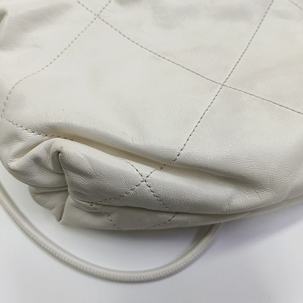 CHANEL 22 Mini Quilted Calfskin White