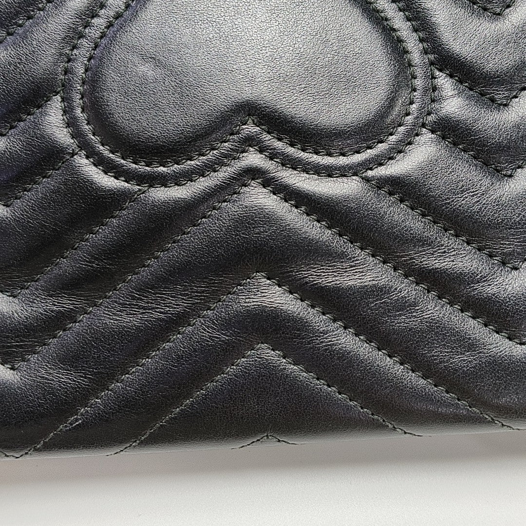 GG Marmont Small Quilted Calfskin Black