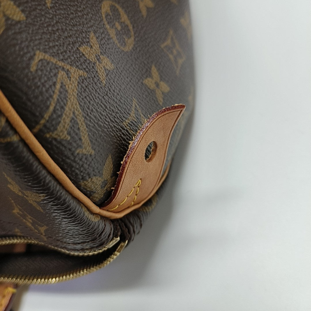 SPEEDY 30 Monogram Coated Canvas Brown