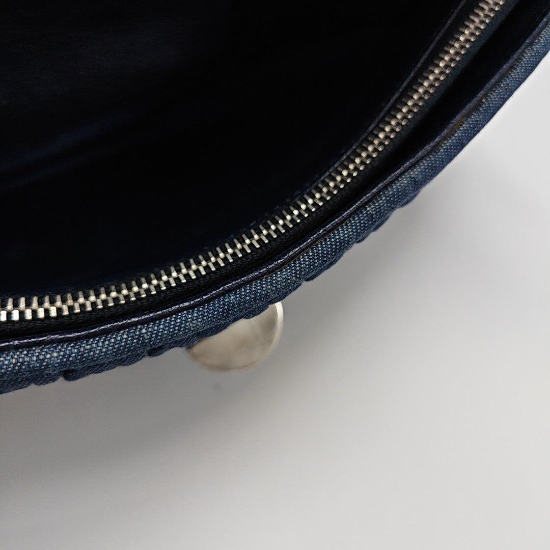 Crystal Quilted Denim Blue