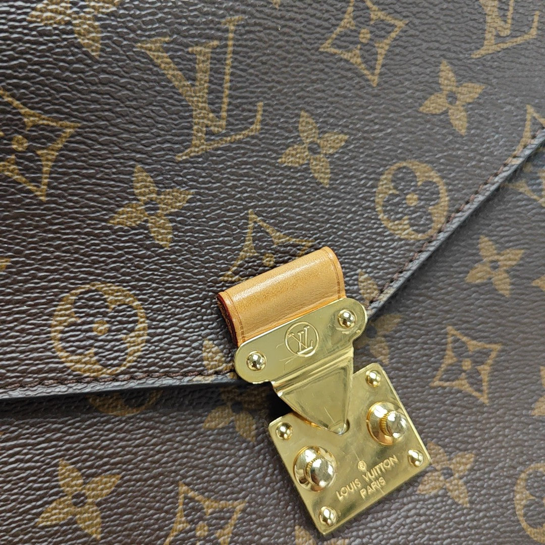 MÉTIS MM Monogram Coated Canvas Brown