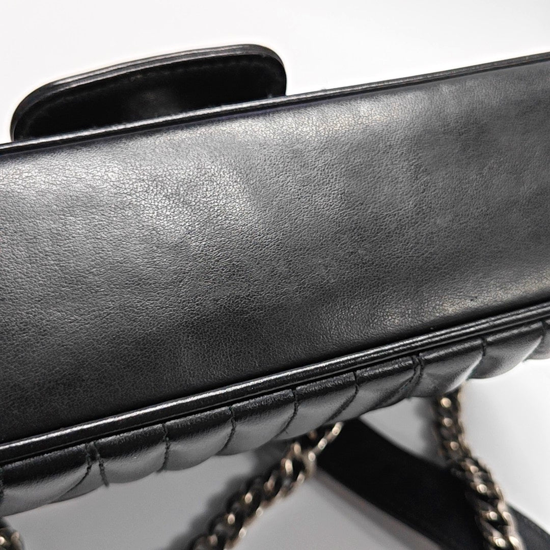 Diagramme Medium Quilted Calfskin Black