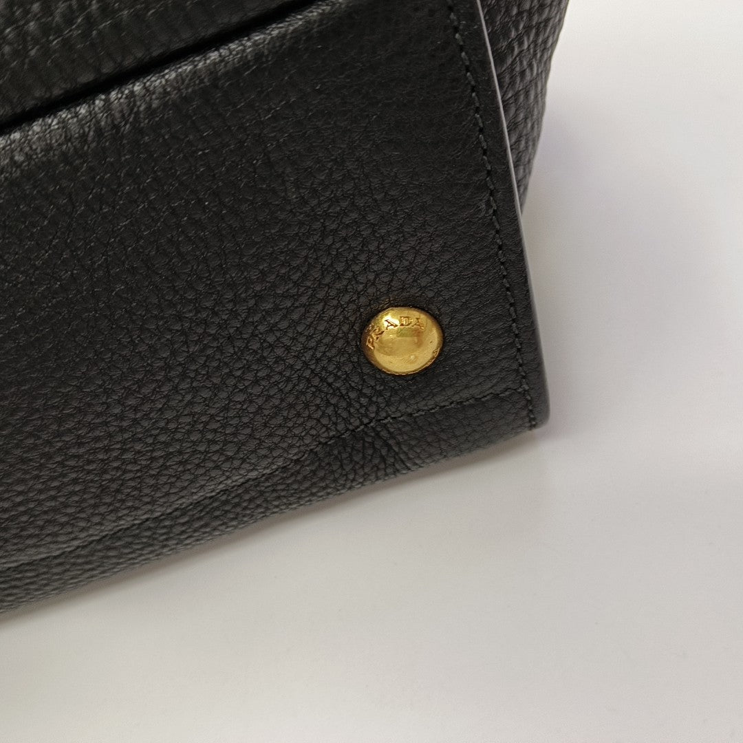 Calfskin Shoulder Bag Black