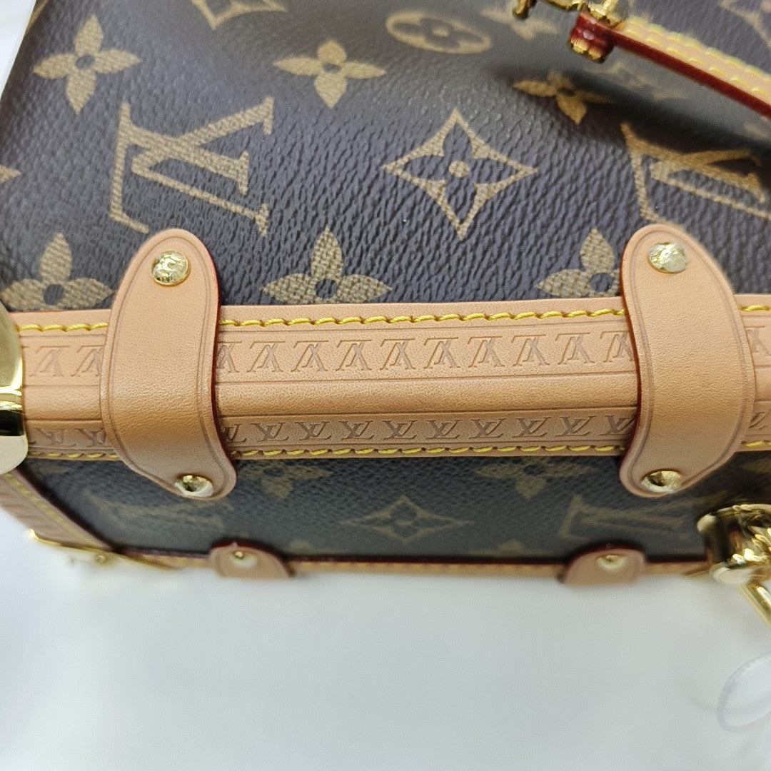 SIDE TRUNK MM Monogram Coated Canvas Brown