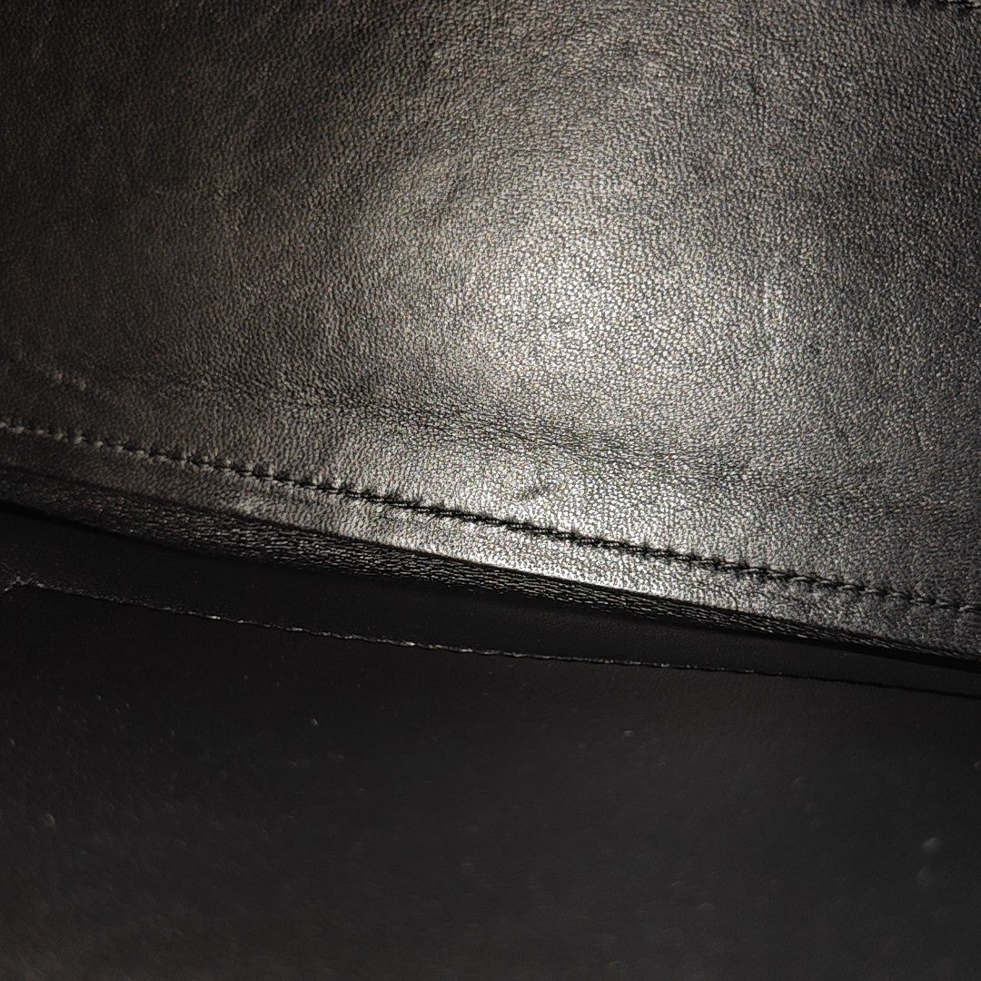 Crush Medium Quilted Calfskin Black